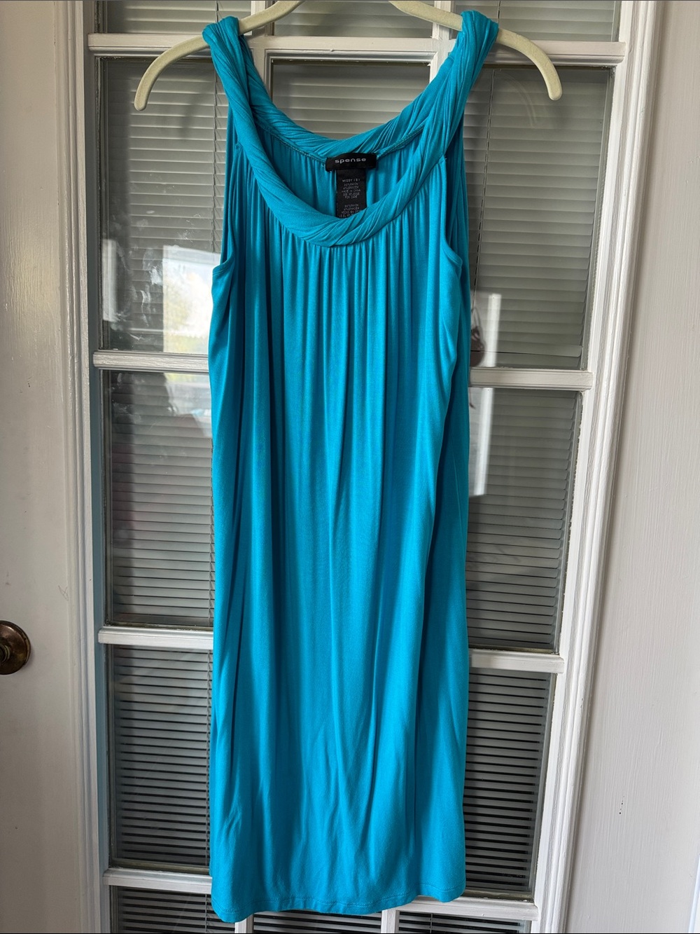 Spense Turquoise Sleeveless Midi Dress